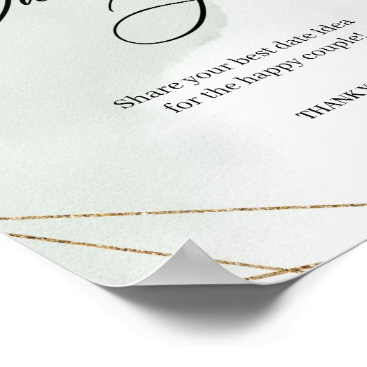 Poster Boho succulent eucalyptus or Date jarre signe de j (Coin)