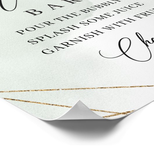 Poster Boho succulent eucalyptus or signe de barre mimosa (Coin)