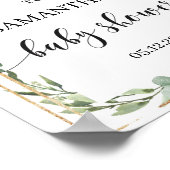 Poster Boho succulent feuillage signe de bienvenue (Coin)