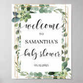Poster Boho succulent feuillage signe de bienvenue (Devant)
