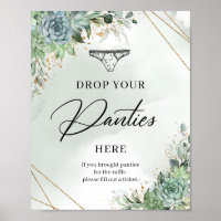 Boho succulents or Déposez vos culs ici Signe