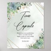 Poster Boho succulents or frame Time capsule signe de jeu (Devant)