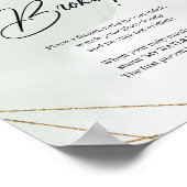 Poster Boho succulents vert faux or My Water Broke (Coin)