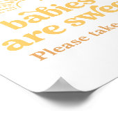 Poster Boho Sun Baby shower Baby are Sweet Sign (Coin)