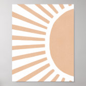 Poster Boho Sun Boho Nursery Décor Wall Art (Devant)