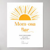 Poster Boho sun momosa bar baby shower (Devant)