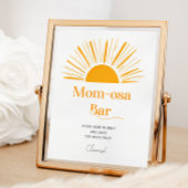 Poster Boho sun momosa bar baby shower