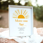 Poster Boho sun momosa bar baby shower