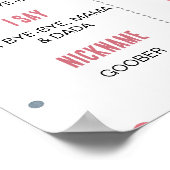 Poster Boho Sunshine Arc-en-ciel Anniversaire de l'affich (Coin)