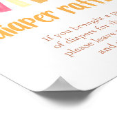 Poster Boho sunshine Déchets Raffle fille signe baby show (Coin)