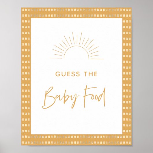 Poster Boho Sunshine Devine Le Baby shower Alimentaire (Devant)