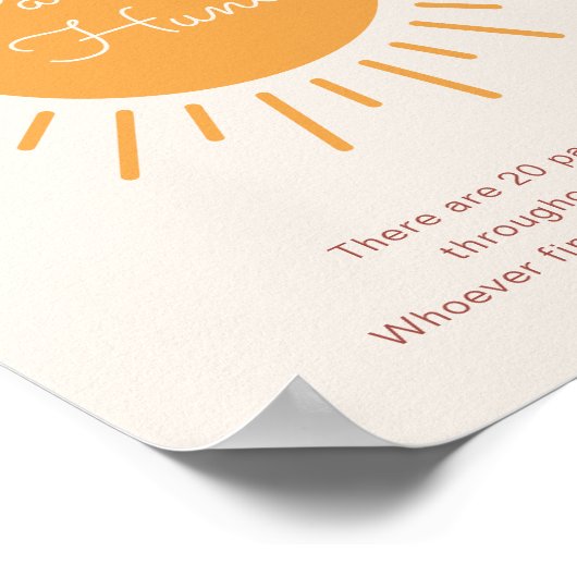 Poster Boho Sunshine Pacifier chasse douche jeu (Coin)