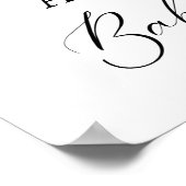 Poster Boho teepee baby shower fleuri rustique signe de b (Coin)