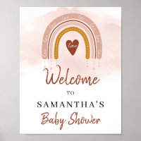 Boho tendance Dusty rose rouille Rainbow Bienvenue