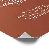 Poster Boho Terracotta Burange Orange Photo Symbole du li (Coin)