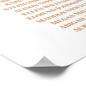 Poster Boho Terracotta palmiers Mariage Carte de siège (Coin)