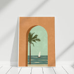 Poster Boho Terracotta Turquoise Illustration Côtière Art<br><div class="desc">Ajoutez une touche d'élégance boho et de charme côtier à votre espace avec cette affiche d'art Boho Terracotta Turquoise Coastal Illustration. Doté d'un mélange magnifiquement équilibré de teintes chaudes en terre cuite et de tons turquoises cool, cet artisanat saisit l'essence des plages baisées par le soleil, des vagues de l'océan...</div>