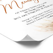 Poster Boho terre cuite bourgogne verdure En souvenir aff (Coin)