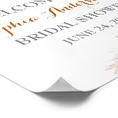 Poster Boho Tombez Amoureux Flora Orange Brûlé Enterremen (Coin)