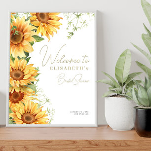 Poster Boho tournesol signe de bienvenue