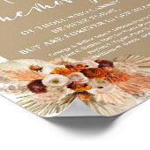 Poster Boho tropical arch pampas grass In loving memory (Coin)