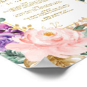 Poster Boho Tropical Floral Mariage Bar Signature Boisson (Coin)