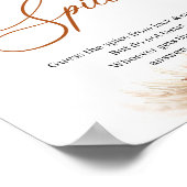 Poster Boho tropical terre cuite pampas Nom de cette Épic (Coin)