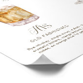 Poster Boho Tropical Watercolor Signature Boissons Mariag (Coin)