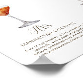 Poster Boho Tropical Watercolor Signature Boissons Mariag (Coin)