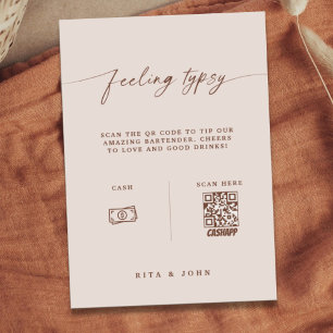 Poster Boho Venmo Astuce ton barman Mariage Signal