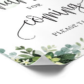 Poster Boho verdoyant merci pour le signe d'arrivée (Coin)