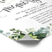 Poster Boho verdoyant succulent en signe de mémoire d'amo (Coin)