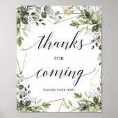 Poster Boho verdure feuillage merci pour le signe à venir (Devant)
