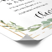 Poster Boho verdure feuille succulent or mimosa bar (Coin)