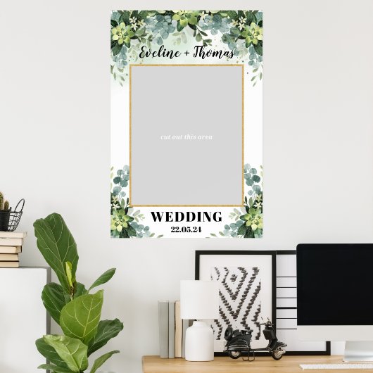 Poster Boho verdure succulent mariage photo accessoire (Bureau à domicile)