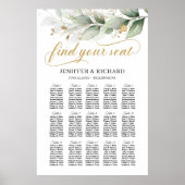 Poster Boho vert eucalyptus mariage (Devant)