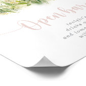 Poster Boho vert Fleur sauvage Mariage Open Bar Sign (Coin)