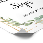 Poster Boho vert succulent parties scintillant or panneau (Coin)