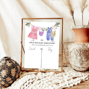 Poster Boho Vêtements Lui ou Elle Ce qui sera bébé être s