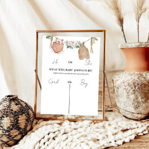 Poster Boho Vêtements Lui ou Elle Ce qui sera bébé être s