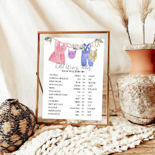 Poster Boho Vêtements Vieux WI-ves Tales Baby shower Pos