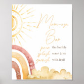 Poster Boho Voici le Baby shower Son Maman Osa Bar (Devant)