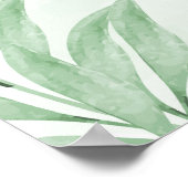 Poster Boho Watercolor Eucalyptus Feuille funérailles Bie (Coin)