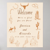 Poster Boho Western Favorite People Mariage Seating chart (Devant)