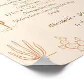 Poster Boho Western mariage bar menu, boisson mariage Pos (Coin)