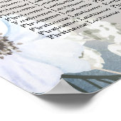 Poster Boho White Orchidée Fleurs Blue Moon Elegant Party (Coin)