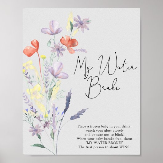 Poster Boho Wildflowers - Les eaux ont rompu le jeu (Devant)