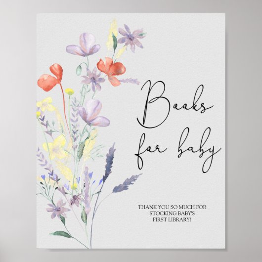 Poster Boho Wildflowers - Livres pour bébé (Devant)