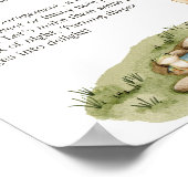 Poster Boho Woodland Animal Baby shower de nuit couche ta (Coin)