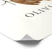 Poster Boho Woodland Animals Baby Stats Photo Nursery Art (Coin)